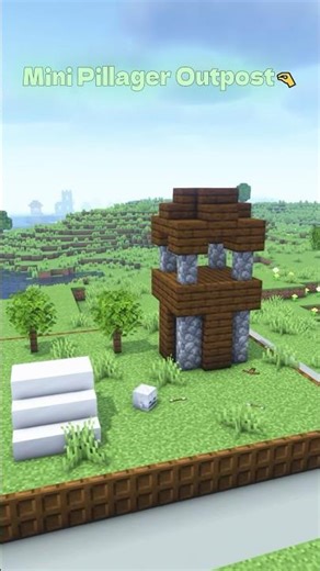 Mini Pillager Outpost in Minecraft🤏 #tutorialyoutube