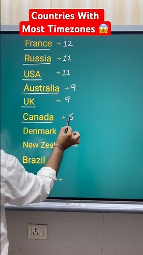👉 Countries With Most Timezones 😱 !! #countries #timezones #knowledge #gkfacts #worldgk #shorts