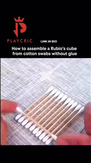 EDUCATION | SCIENCE FACTS on Instagram: "The X post features a video of a Rubik’s Cube model assembled from cotton swabs without using glue, relying on structure and friction to hold the pieces together. Cotton swabs can be arranged in geometric patterns that distribute force evenly across the structure. By interlocking the sticks at precise angles, friction between the materials helps keep the shape stable without adhesive. This type of construction demonstrates basic principles of structural e