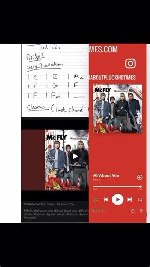 McFly - All About You #chords #guitar #guitarlesson