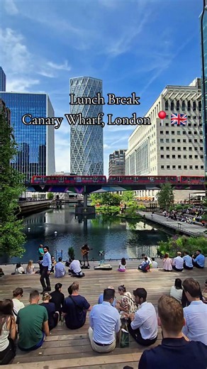 Lunch Break - Canary Wharf, London 📍 🇬🇧 📸#city #canarywharf #london #londonlife #lunchbreak #city