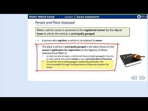 Motor Vehicle Excise Assessment
