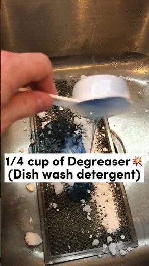 Clean Hood Vent Filter! 👨‍🍳🧼 (The Easy Way) #kitchenhacks