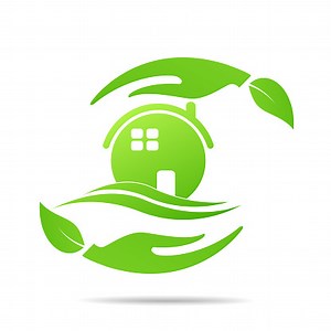 Immobilien, Eco House Design Vektorvorlage