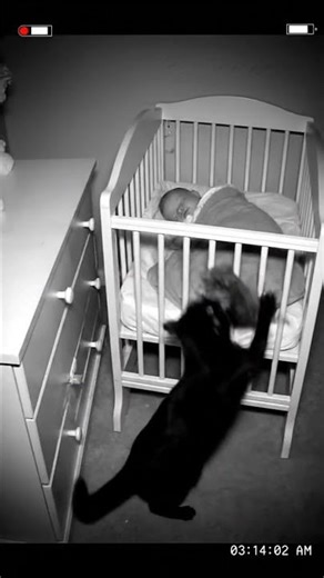 CCTV: Cat Protects Sleeping Baby From Dangerous Rat