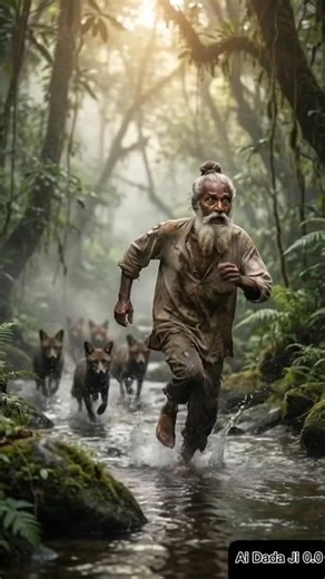 Cornered by Beasts: The Secret of Grandpa's Survival 🐺🤫 #ai #shorts #viralshorts