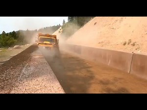 Get a closer look at the Teton Pass runaway truck arrestor test using a sand truck going 60 MPH