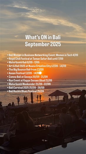 ✨ What’s ON in Bali this September 2025! For details read here 👉🏻 https://balibuddies.com/events-listings/ | Bali Buddies