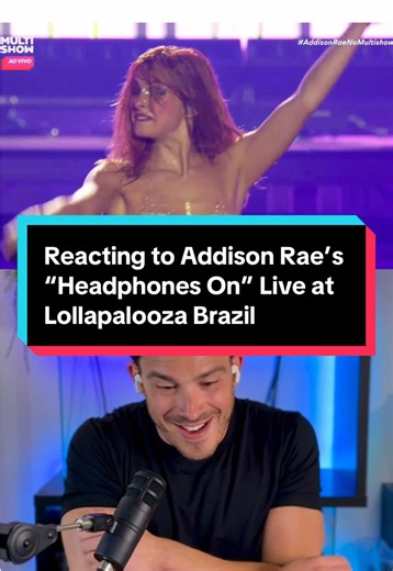 Addison Rae performed to a MASSIVE crowd at Lollapalooza Brazil, and “Headphones On” continues to be one of the best pop songs of the last year. Reacting to Addison Rae’s “Headphones On” Live at Lollapalooza Brazil Full reaction can be found exclusively on my Sub$tack, 🔗 in b!o. @Addison @Addison Rae HQ #addisonrae #lollapalooza #livemusic #reaction #popmusic