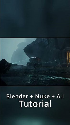 A faster way to do matte paintings #blender #nuke #vfx #mattepainting #cgi #dune #film #scifi #ai