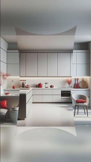 Modern Red Kitchen and Dining Room Decorating Ideas