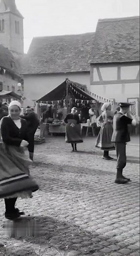 19th Century Village Square: Festive Life in Old Europe | Vintage Footage