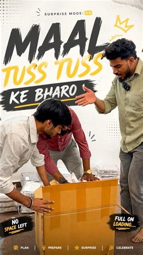 “NO SPACE LEFT 😱 | ‘MAAL TUSS TUSS KE BHARO’ 😂 Surprise Packing Madness!” #shorts