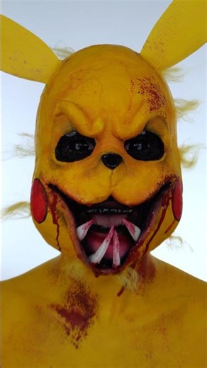 Pokémon GOTTA CATCH THEM ALL! 😱 Pikachu inspire look! #horror #horrormovies #shorts