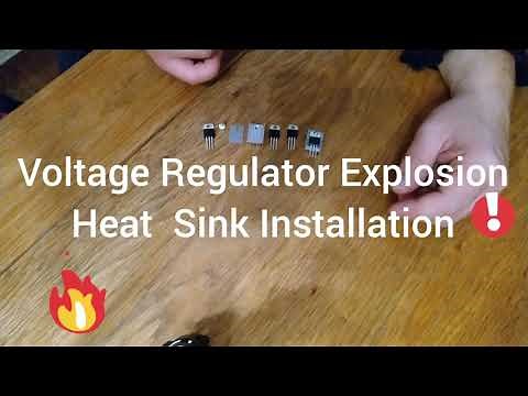 Heat sink installation. How ... Exploded voltage regulator !!! (satisfying)