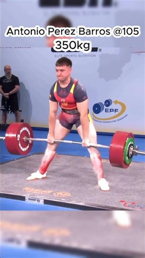 2026 European Open Classic Powerlifting Championships deadlift 350kg by Antonio Perez Barros @105