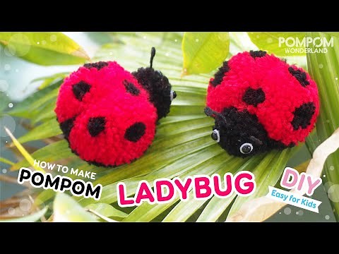 How to Make Pompom Ladybug - Easy DIY