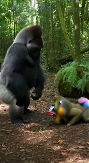 Unstoppable Force! Gorilla vs. Mandrill Epic Encounter 🦍🐒✨