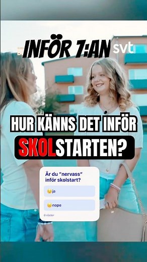 Vilken klass ska du börja och hur känns det? #svt #svtplay #borjasjuan #börjasjuan #skola #teen