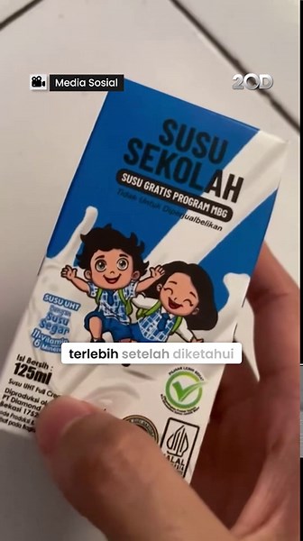 Video Viral Susu MBG Mengandung 30% Susu Sapi Segar, Ini Kata BGN