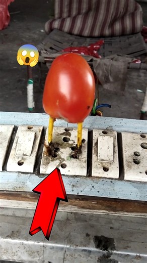 😱 टमाटर Vs करंट ⚡ कौन जीतेगा ? #scienceexperiment #experiment #shorts #viralshorts #science