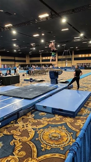 All about speed and block on vault 🔥#VaultTraining #GymLife #GymnastTraining #PowerGymnastics