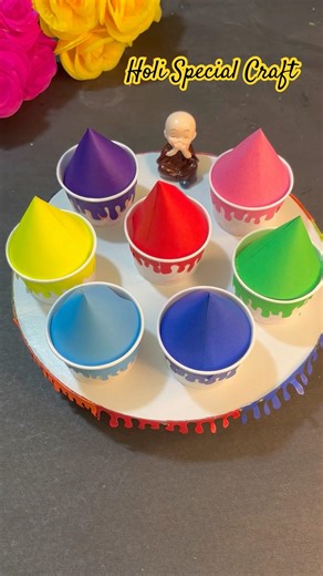 Holi special craft with waste material 😱 #trending #diy 😍 #ytshorts #shorts #holi #viral