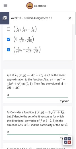 Maths 2 Week 10 Graded Assignment || IIT Madras BS Degree