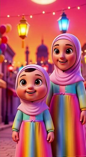 Colorful Ramadan Cartoon for Kids 🌈 | Islamic Cartoon Girl Story & Dua | Kids Short