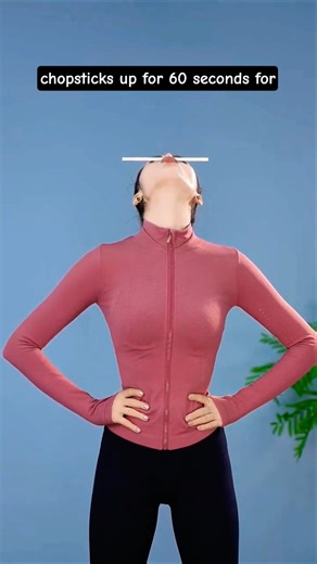 It's easy to achieve a slim face! Just use a chopstick and you'll have a defined jawline!#FacialYoga