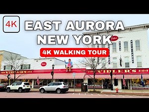 EAST AURORA 4K Walking Tour | Walking in East Aurora, New York | Cute Village Near Buffalo 4K Walk