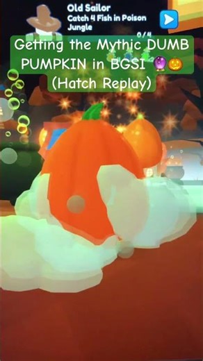 Getting the Mythic DUMB PUMPKIN in BGSI 🔮🎃 (Hatch Replay)