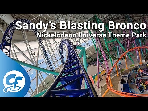 Sandy’s Blasting Bronco front seat on-ride 4K POV @60fps Nickelodeon Universe American Dream
