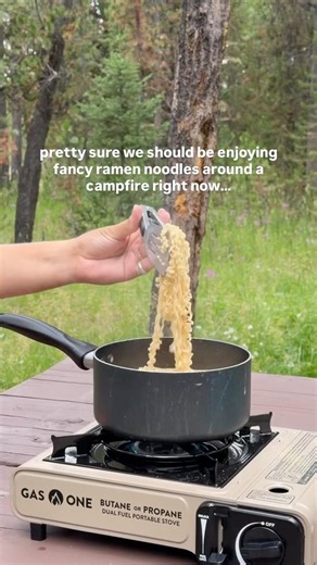 Making Camp Ramen Noodles with the Little Kamper 1lb Propane Tank! ♻️✨👏🏽🍜