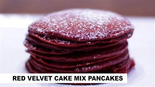 Easy red velvet cake mix pancakes