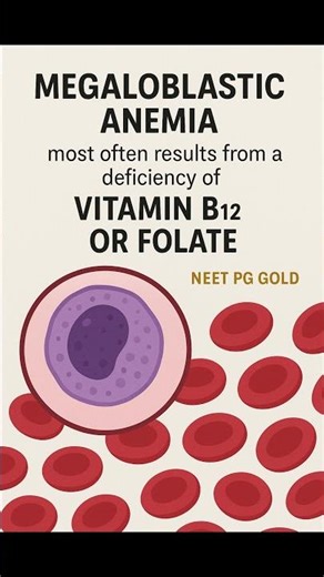 Megaloblastic Anemia Explained – Vitamin B12 & Folate Deficiency | NEET PG GOLD