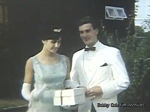 Home movie of kids getting ready to leave for their prom, 1960s (about 3 1/2 minutes). | Midcentury Fashion