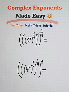 Complex Exponents Made Easy⁉️ Follow & Like our Page for MORE Tricks Videos! 🔴 Facebook: Math Tricks Tutorial 👇👇👇 https://www.facebook.com/MathTricksTutorial 🔴 Facebook Group: Math Tricks Tutorial 👇👇👇 https://www.facebook.com/groups/851236926077371/?ref=share_group_link 🔴 YouTube: Math Tricks Tutorial 👇👇👇 https://www.youtube.com/@MathTricksTutorialVideos 🔴 Instagram: Math Tricks Tutorial 👇👇👇 https://www.instagram.com/math_tricks_tutorial/ 🔴TikTok: Math Tricks Tutorial 👇👇👇 htt
