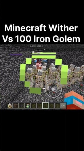 😱 Wither vs 70 Iron Golems! Who Wins? #shorts