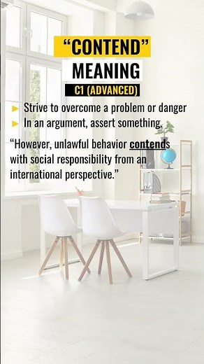 What does the word CONTEND mean?