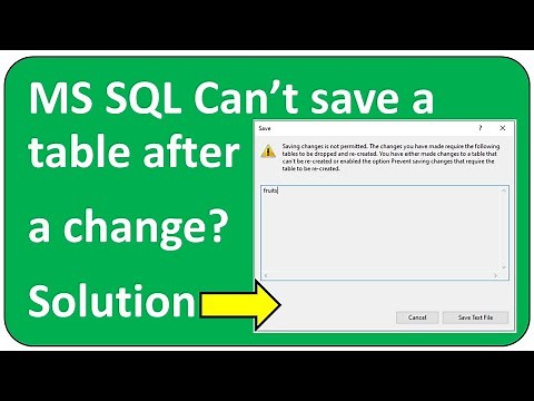 MS SQL cant save after table change: Saving changes is not permitted ....