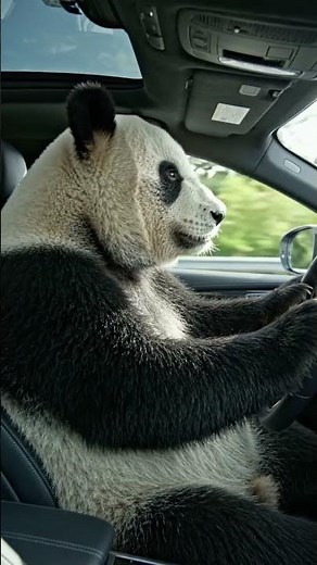 Panda Drive Car With His Queen 🐼🚗 | AI Animation #shorts #pandalife