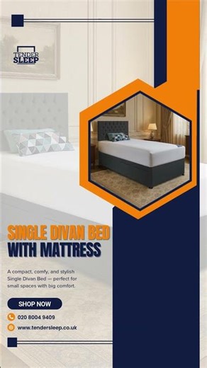 Single Divan Bed with Mattress | Comfort & Style for Every Room 🛏️✨