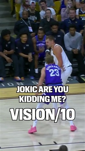 Nikola Jokic preseason behind-the-back assist vs Utah Jazz