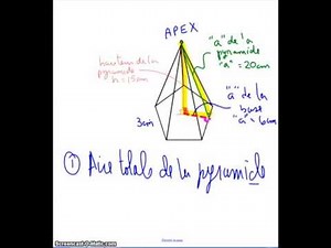 MATHS - Aire totale d'une pyramide régulière