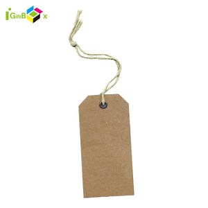 [Hot Item] Custom Design Kraft Paper Swing Hang Tag Paper Label for Clothing