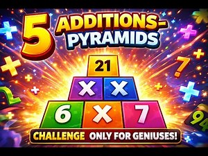 5 Addition Pyramids in 5 Minutes: Only Geniuses Finish! 🧠