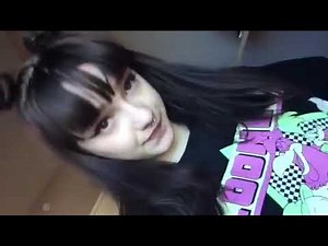 cute emo girl burps loud