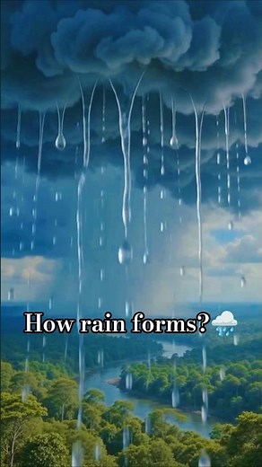 How does rain form? 🌧️ SCIENCE #rain #condensation #ai #educationalvideo #education