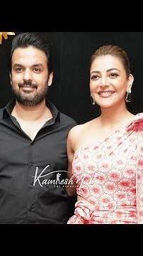 Gorgeous Kajal aggarwal attends Ramcharan birthday party with husband Gautam 😍